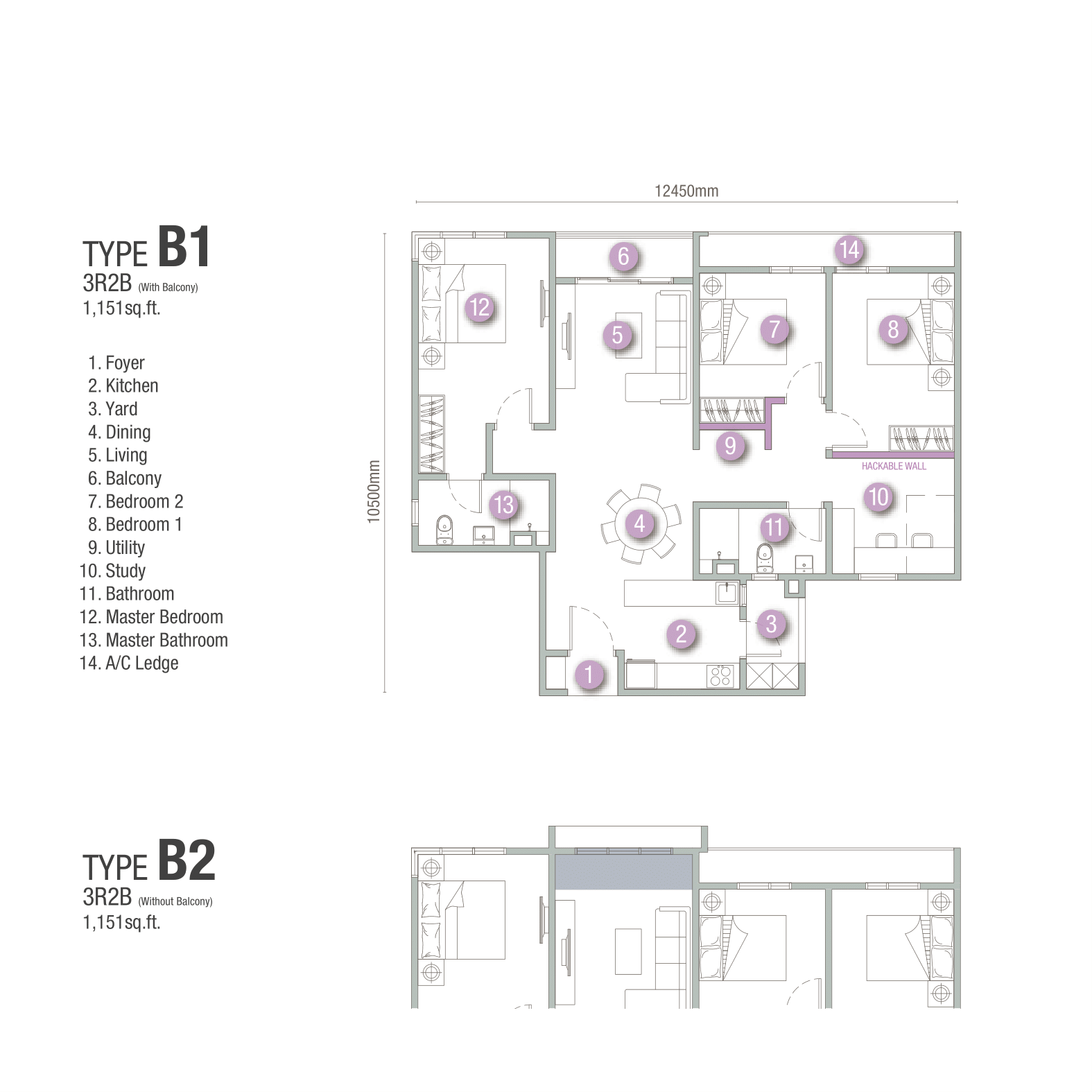 4 Rooms 2 Bath